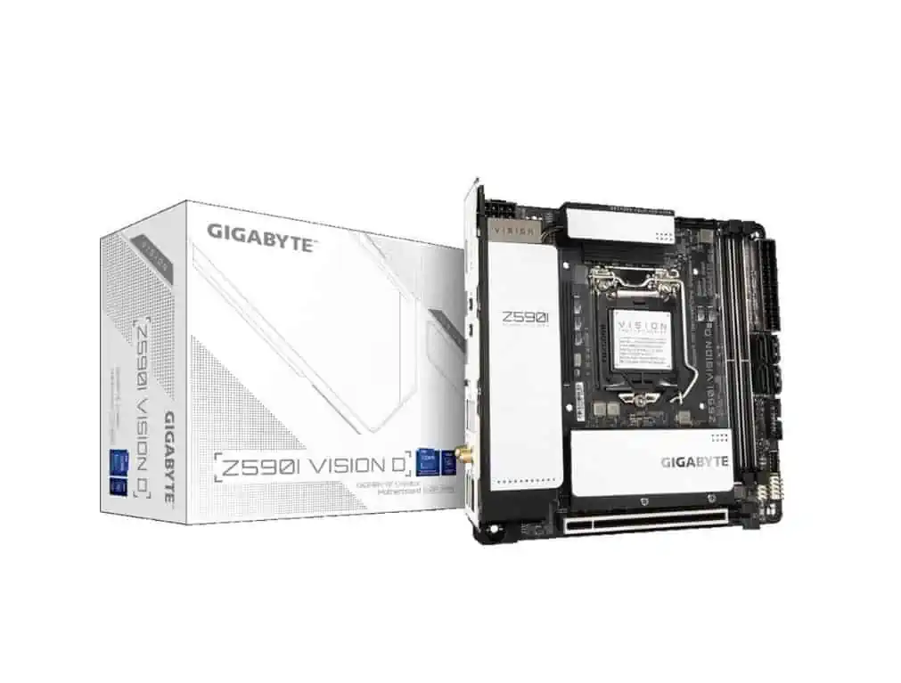 Gigabyte Z590I Vision D Motherboard (Sockel 1200/Z590 Express/DDR4/S-ATA 600/Mini-ITX) für 140,63 € inkl. Versand (statt 289,80 €)