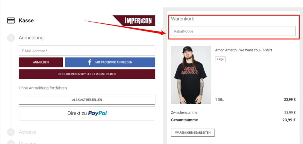 Impericon Rabattcode einloesen