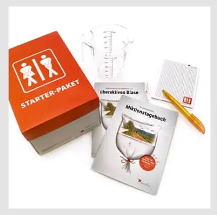 Gratis [Nischendeal] Blase OK?-Starterpaket mit Kugelschreiber, Messbecher, Notizbuch