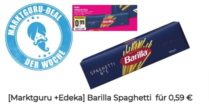 Jetzt mit Cashback Geld sparen 🏷️Barilla Spaghetti mit E marktguru