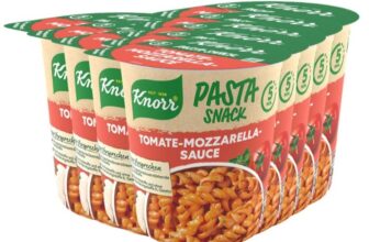 Knorr Pasta Snack Tomaten Mozzarella Sauce leckere Instant Nudeln fertig in nur Minuten g er Pack Amazon de Lebensmittel Getraenke