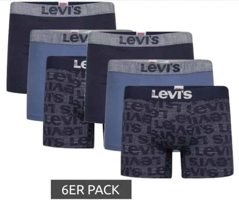 LEVI´S Boxershorts 6er Pack (Gr. S bis XL) für 33,99 € inkl. Versand