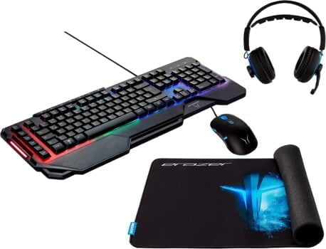 MEDION ERAZER Gaming Bundle in Gaming Tastatur Gaming Maus Gaming Headset Gaming Mauspad