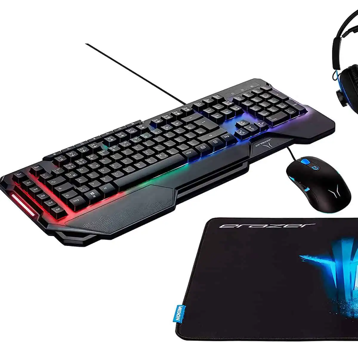 MEDION ERAZER Gaming-Bundle (4in1, Gaming Tastatur, Gaming Maus, Gaming Headset, Gaming Mauspad) für 49,00 € inkl. Versand (statt 88,97 €)