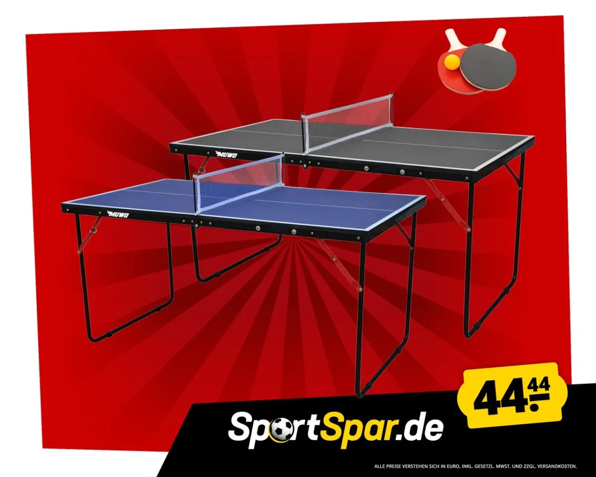 MUWO Indoor Faltbare Mini Tischtennisplatte (2 Farben, 137 X 76 cm)