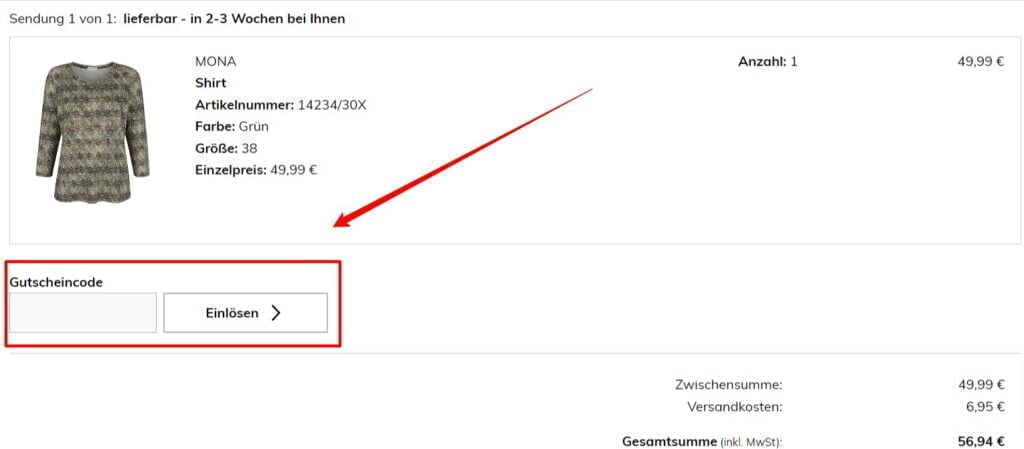 Mona Rabattcode einloesen