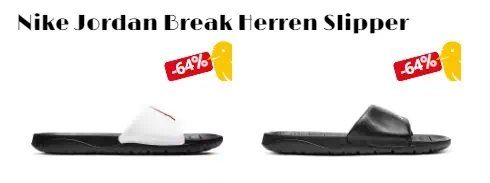 Nike Jordan Break Herren Slipper (Weiß Gr. 48,5 & 49 / Schwarz Gr. 46/47,5/48,5) ab 15,32 € inkl. Versand