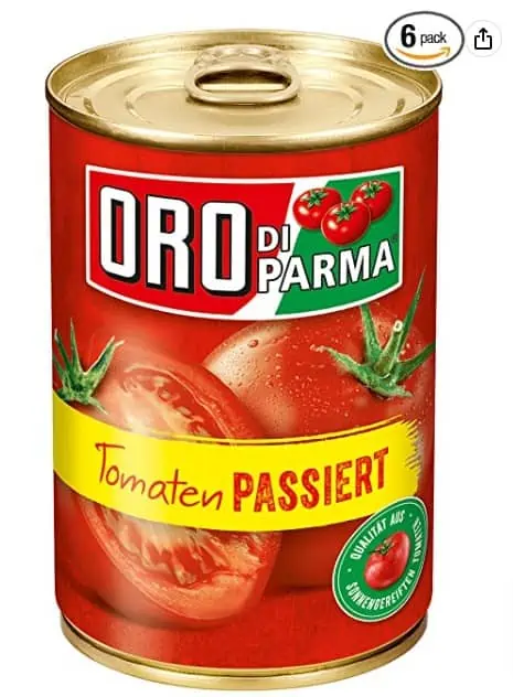 ORO di Parma Tomaten passiert, 6er Pack (6 x 425 ml Dose) für 5,94 € inkl. Versand (statt 9,00 €)