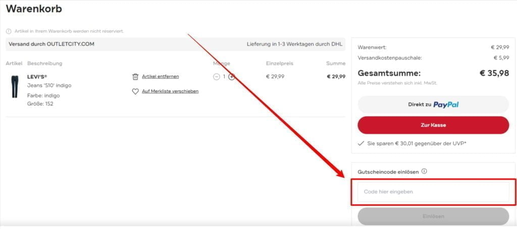 Outletcity Metzingen Rabattcode einloesen
