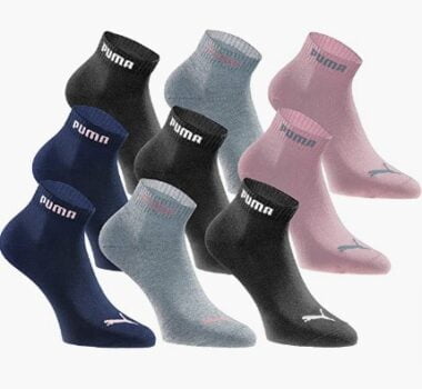 PUMA Quartersocken Dreierpacks Pack Statement Edition Damen und Herren