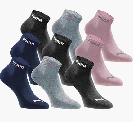 Puma Quartersocken Dreierpacks Pack Statement Edition Damen Und Herren