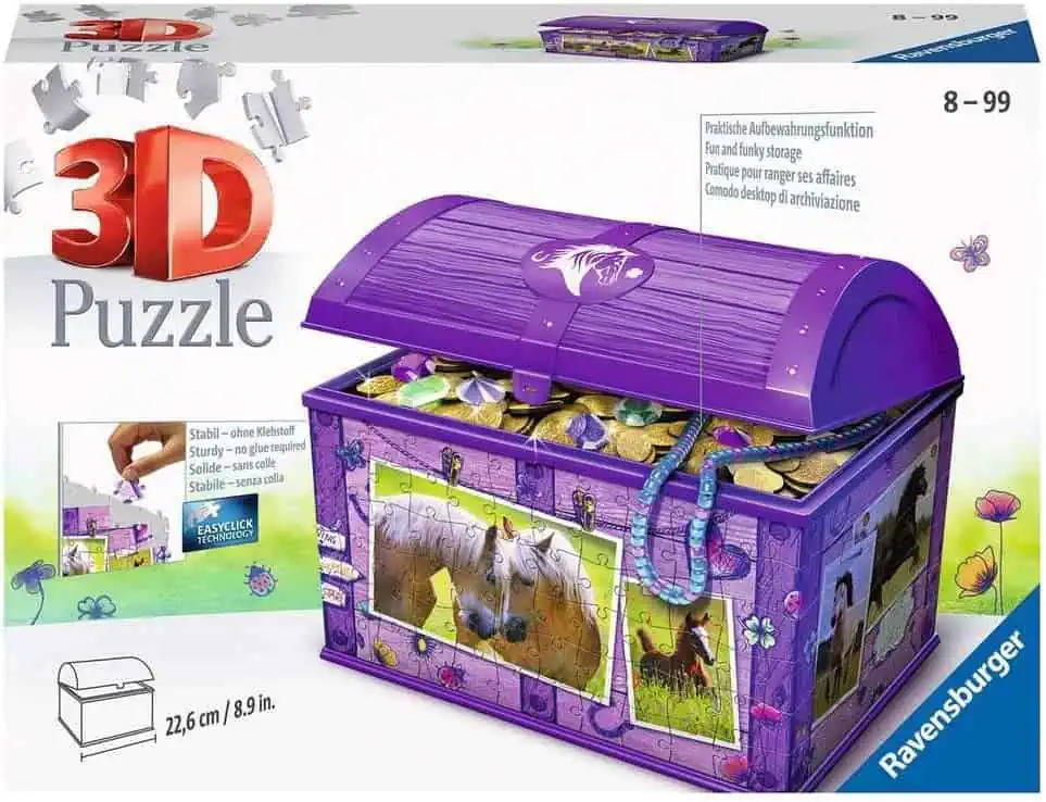 Ravensburger 3D-Puzzle – Schatztruhe Pferde (216-tlg.) für 14,02 € inkl. Versand (OTTO Up nur 11,07 €) statt 22,89 €