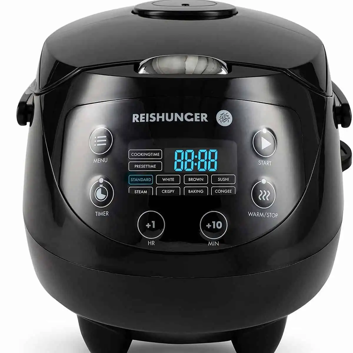 Reishunger – Digitaler Mini Reiskocher und Dampfgarer in Schwarz für 74,99 € inkl. Versand (statt 107,99 €)