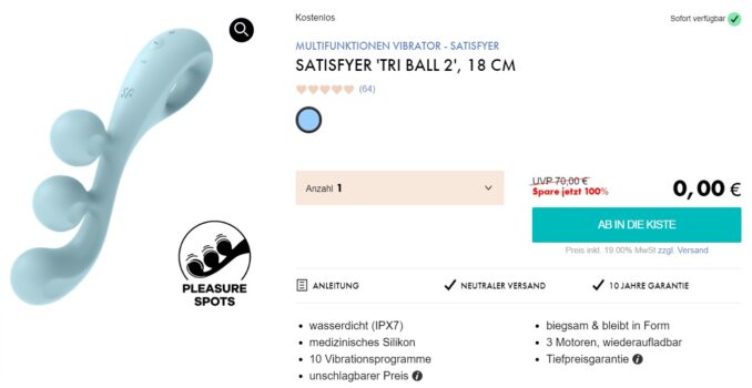 Satisfyer Tri Ball Multifunktionen Vibrator