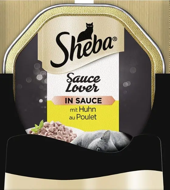 Sheba Sauce Lover – Feine Hühnerhäppchen mit Sauce für ausgewachsene Katzen – 22 x 85g für 8,58 € inkl. Prime-Versand (statt 22,16 €)