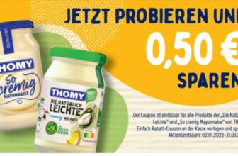 THOMY ct Coupon auf Die Natuerlich Leichte So cremig Mayonnaise