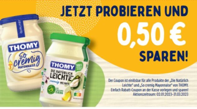 THOMY ct Coupon auf Die Natuerlich Leichte So cremig Mayonnaise