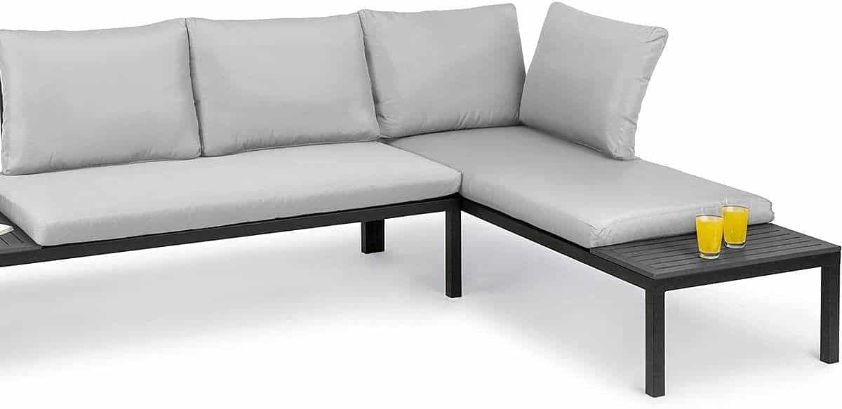 Blumfeldt Cartagena Lounger Gartenliege Lounge Set Zweisitzer Tisch Auflagen Kissen