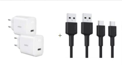 Er Pack Aukey Schnell Ladegeraet Usb C Je W Pa Fs Weiss