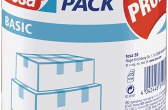 er Pack tesa Basic Pack Verpackungsklebeband Braun