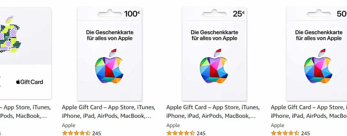 10 € Amazon Aktionsguthaben bei Kauf von Apple Gift Card ab 100 € Wert