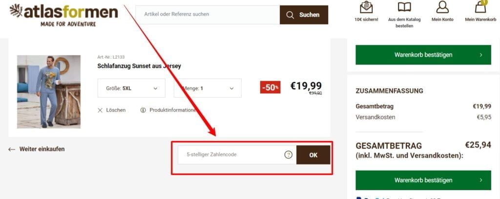 Atlas For Men Rabattcode einlösen