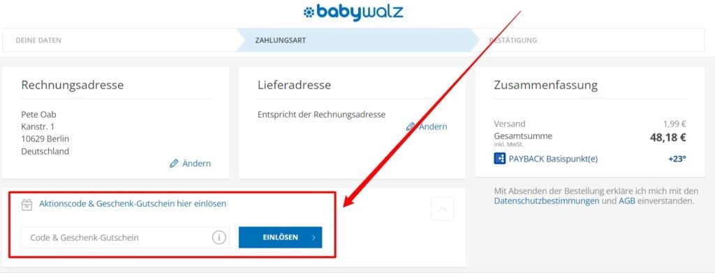 Baby Walz Rabattcode einlösen