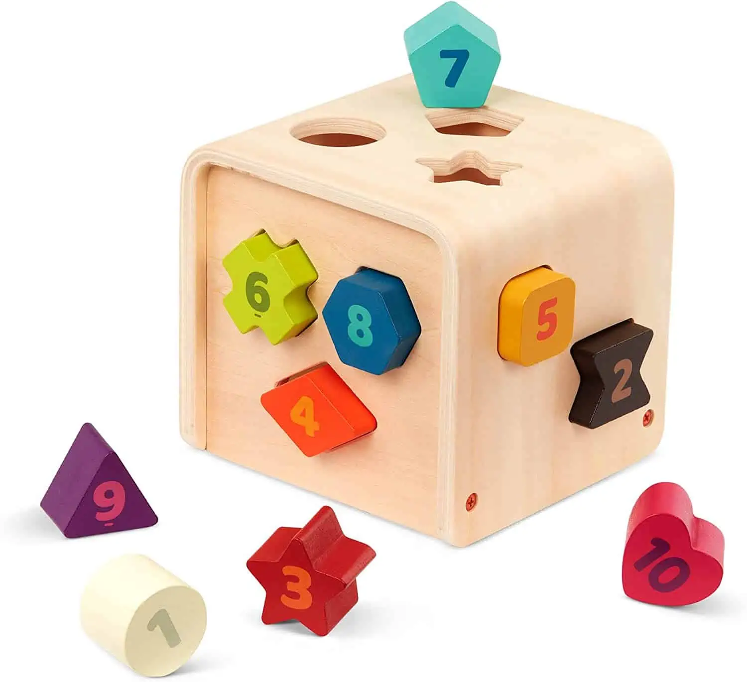 Battat Formensortierspiel – Holz mit Zahlen Lernen -Steckwürfel Puzzle für 9,21 € inkl. Prime-Versand (statt 17,95 €)