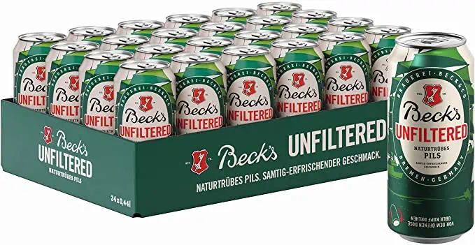 Beck’s Unfiltered Dosenbier 24er Pack (24 x 0.44 l) ab 13,29 € inkl. Prime-Versand zzgl. Pfand