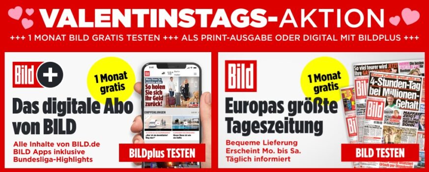 Bildplus Valentinstags Aktion BILD de