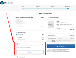 Blue Tomato Rabattcode einloesen