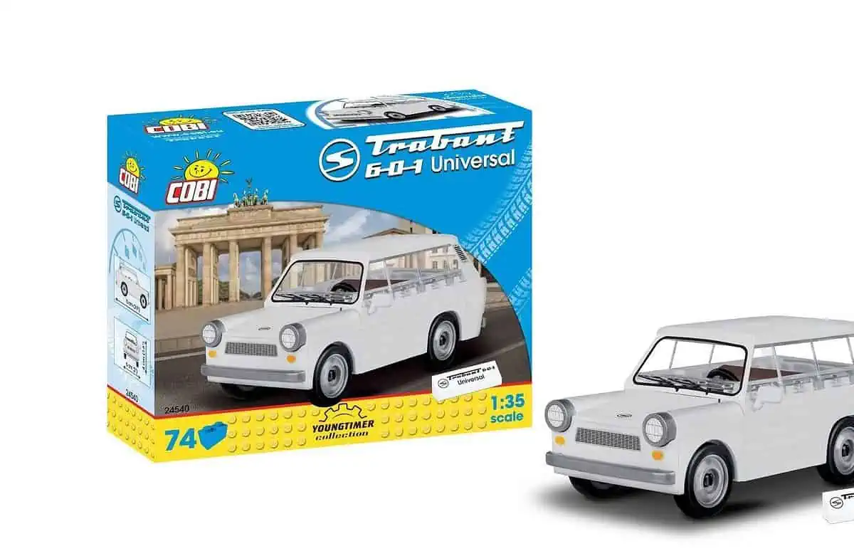 COBI Klemmbausteine Youngtimer Collection – Trabant 601 Combi  in creme-weiß, 74 Teile, Maßstab 1:35 für 8,49 € inkl. Versand (statt 12,99 €)