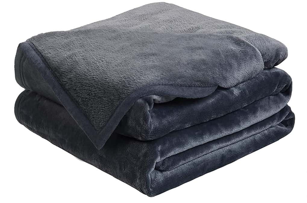 Decke Sofa Kuscheldecke Grau Warm Flanell Fleecedecke Gsm