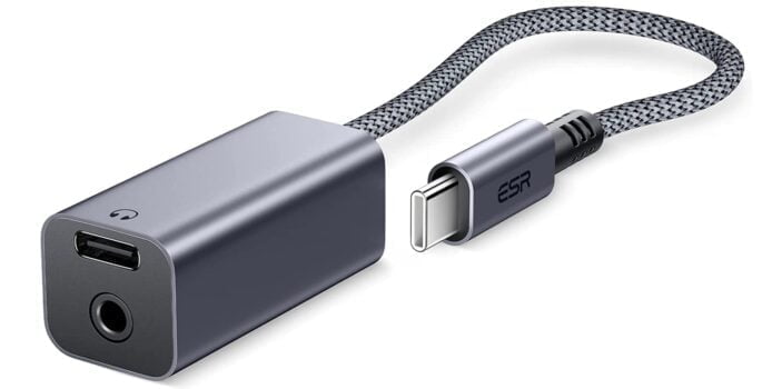 ESR in USB C Kopfhoerer Adapter und Schnellladen Typ C auf mm Klinke Audio Adapter fuer Aux