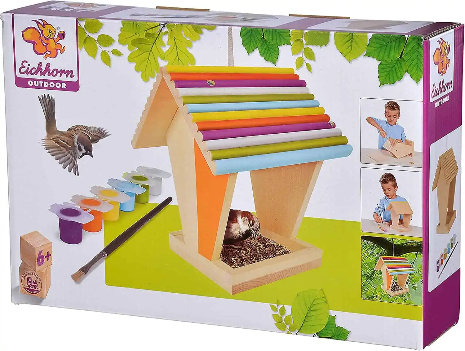 Eichhorn 100004582 Outdoor-Futterhaus aus Holz für 8,00 € [Prime/Saturn Abholung] statt 15,99 €