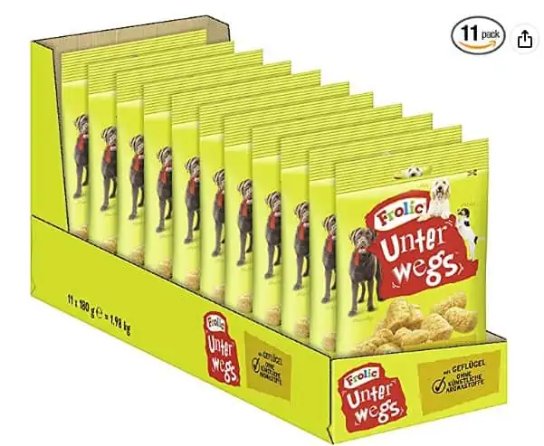 Frolic Hundesnacks Hundeleckerli Unterwegs mit Geflügel 11 Packungen (11 x 180 g) ab 8,88 € inkl. Versand (statt 15,99 €)