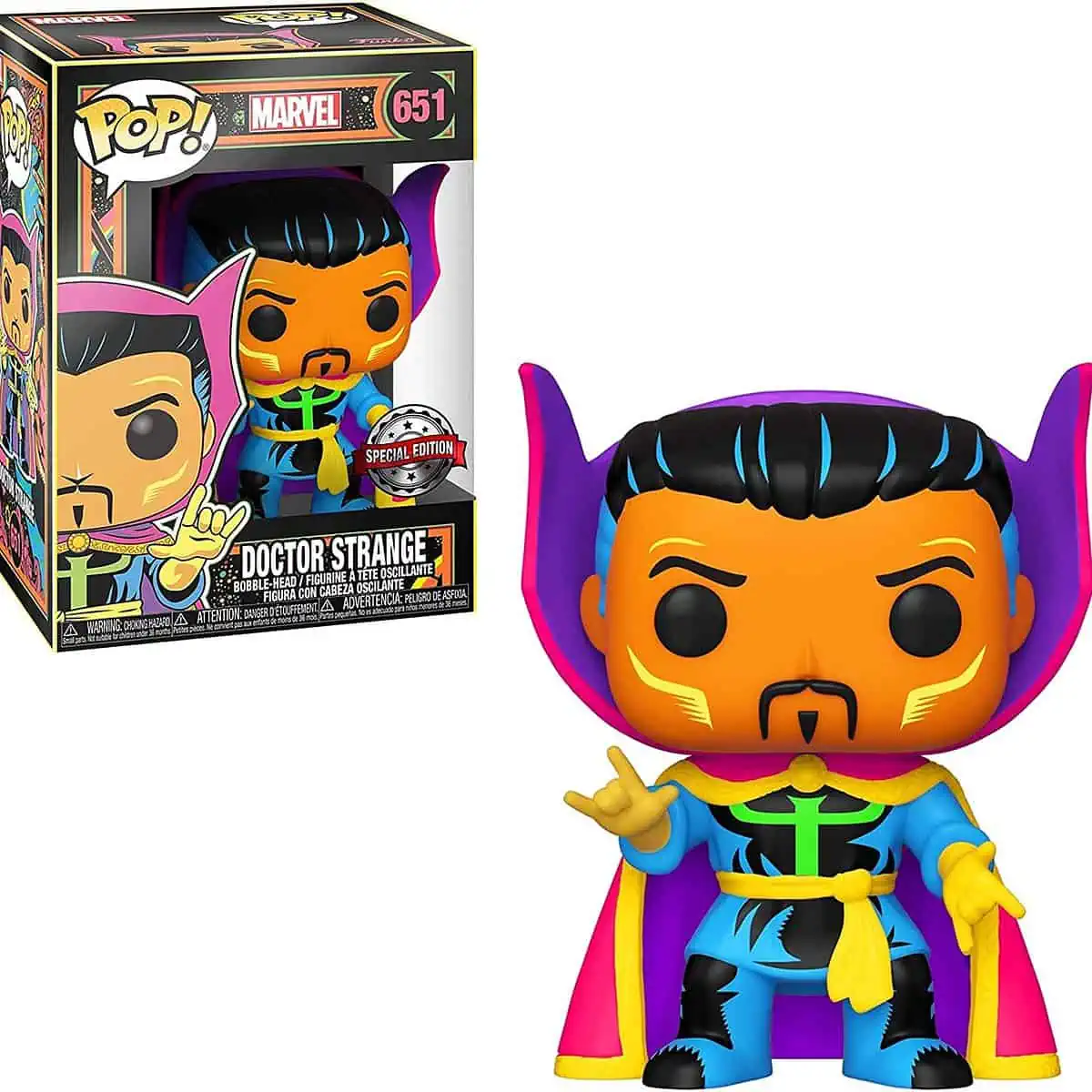 Funko 48848 POP Marvel: Black Light-Dr. Strange für 7,99 € inkl. Prime-Versand (statt 16,54 €)