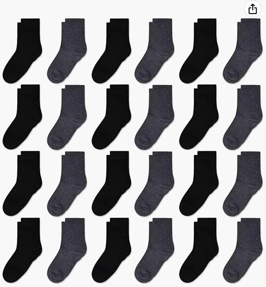 GENTABY  Kinder Sport Socken Kleinkind (ab Gr.17-19) 24 Packs ab 6,49 € inkl. Versand (statt 12,99 €)