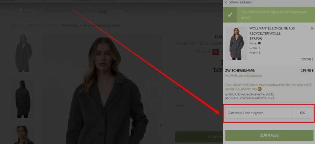 GREEN SHIRTS Rabattcode einlösen