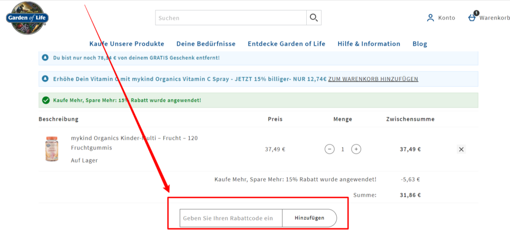 Garden of Life Rabattcode einlösen