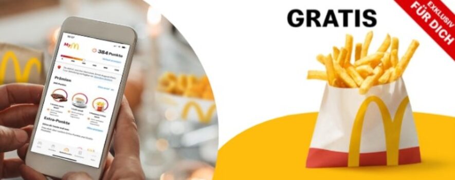 Gratis Pommes Frites bei McDonald s nur in der App