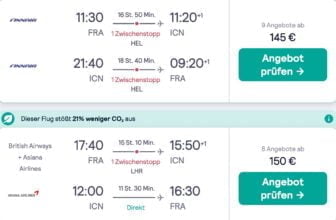 Guenstige Fluege von Frankfurt am Main nach Seoul auf Skyscanner