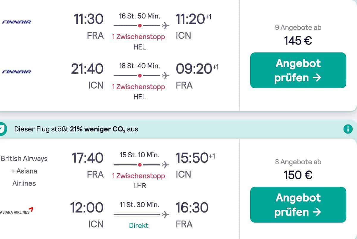 Guenstige Fluege Von Frankfurt Am Main Nach Seoul Auf Skyscanner