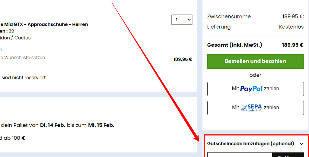 Hardloop Rabattcode einlösen