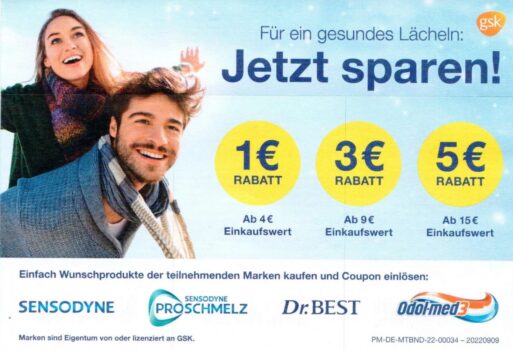 REWE: 9,00 € Rabatt ab 15,00 € auf Dr. Best, Sensodyne