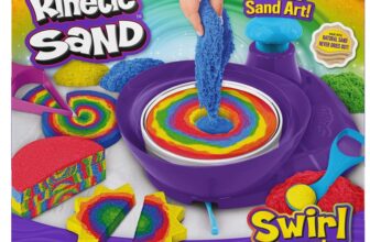 Kinetic Sand Swirl n Surprise Set mit g vier Farben und Drehscheibe fuer tolle Muster ab Jahren Amazon de Spielzeug