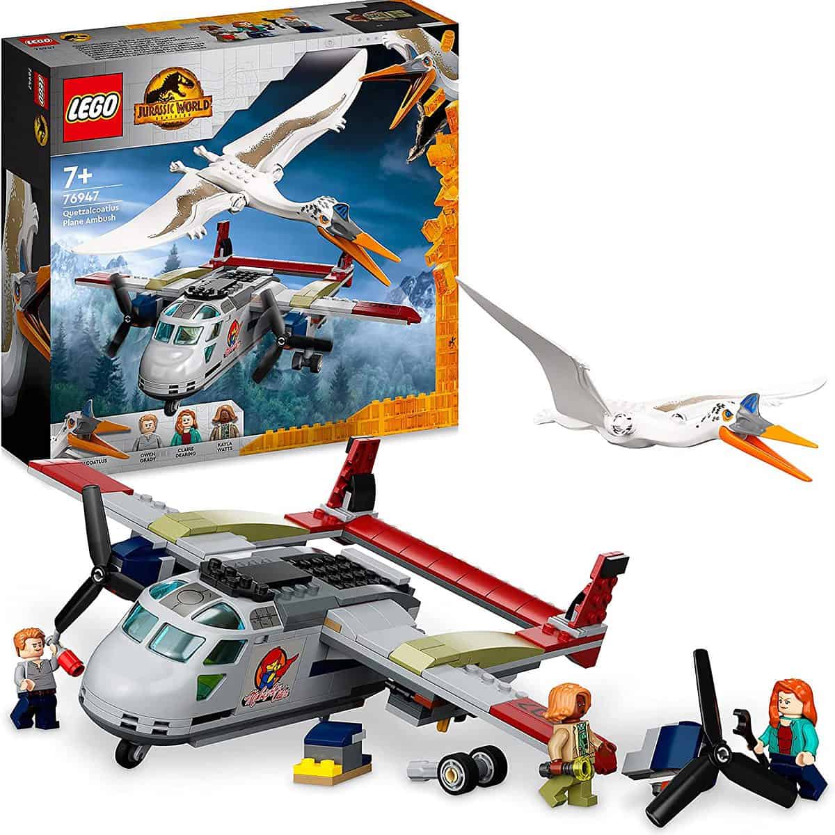 Lego Jurassic World Quetzalcoatlus Flugzeug Ueberfall