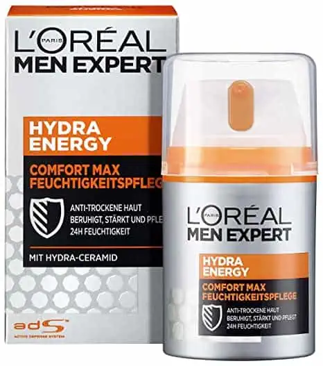 L’Oréal  Men Expert Hydra Energy Comfort Max Feuchtigkeitspflege Anti-trockene Haut 50ml ab 3,28 € inkl. Prime-Versand