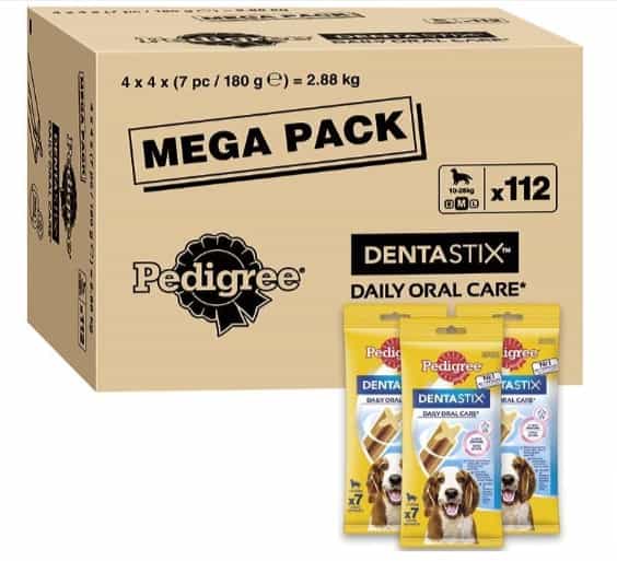 Pedigree Dentastix Daily Oral Care – Zahnpflegesnack Fuer Mittelgrosse Hunde Kg – Hundeleckerli Mit Huhn Rindgeschmack Fuer Jeden Tag – Grosspackung X Stueck Amazon De Haustier