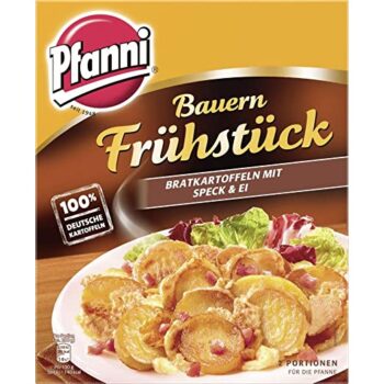 Pfanni Bauern Fruehstueck Kartoffelfertiggericht Bratkartoffeln mit Speck Ei